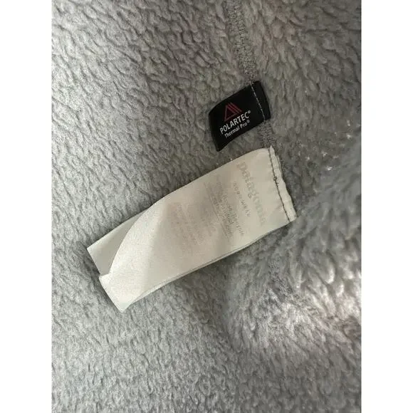 Patagonia Re-Tool Fleece 1/4 Snap-T Pullover Gray Aurea Pink Trim Women's Medium - Picture 10 of 12